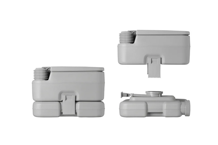 ProPlus 370415CR Portable Camping Toilet Gray 10L/10L