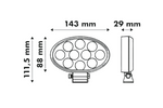 Lampa robocza elipsa 40LED 4000 lumenów