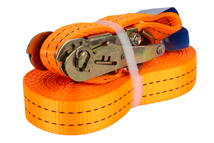 Set of four UNITRAILER 10m/35mm/2t orange transport belts with tensioner