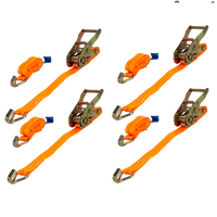 Set of four UNITRAILER 12m/25mm/1t orange transport belts with tensioner