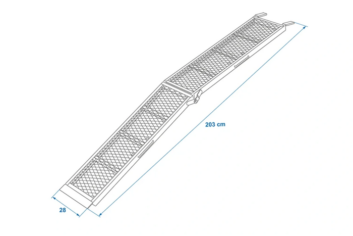 ProPlus 390094 foldable ramps steel drive-on ramps for trailers 203cm 680kg set of 2
