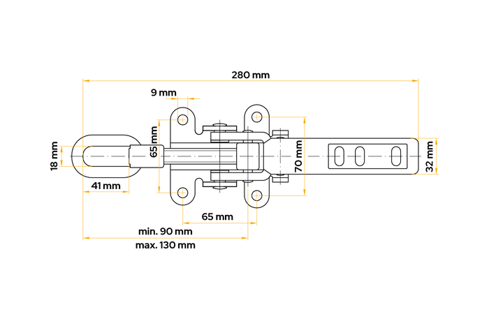 WINTERHOFF EXZV 10-1 trailer side hitch for eccentric trailer side locking
