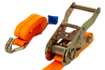 Set of four UNITRAILER 2m/25mm/1t orange transport belts with tensioner