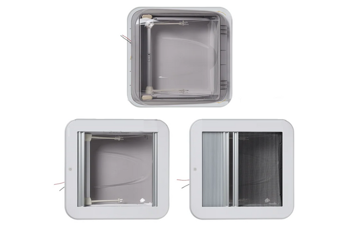 ProPlus 610905V01 camper roof window roof vent with LED lighting 400x400mm
