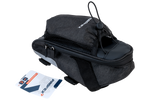 PROFEX 82318 Long Black Lux Bicycle Saddle Bag with Bottle Pocket