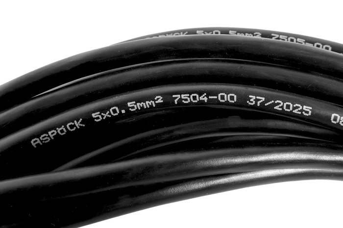 ASPÖCK electrical installation, trailer harness, 5m, 13-PIN plug, 2x 5-PIN bayonets