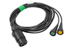 ASPÖCK 58-1022-087 electrical installation trailer harness 4.5 m 7PIN plug bayonets 2x5PIN