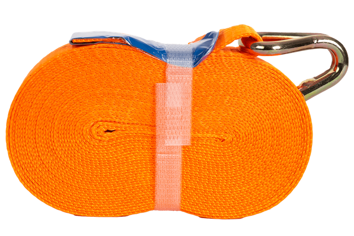 Set of four UNITRAILER 8m/25mm/1t orange transport belts with tensioner