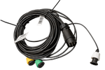 OUTLET MANTES electrical installation trailer harness 4.7 m 7 PIN plug bayonets 2x 5 PIN + 2x 2 PIN