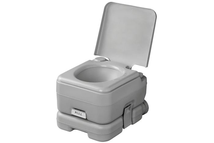 ProPlus 370415CR Portable Camping Toilet Gray 10L/10L