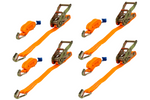Set of four UNITRAILER 10m/25mm/1t orange transport belts with tensioner