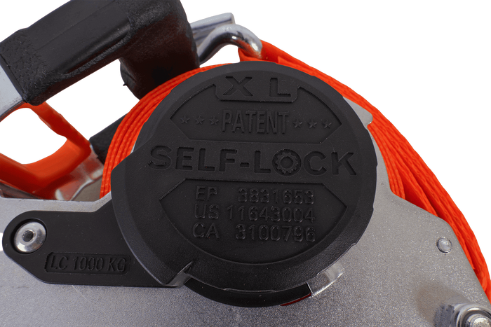 FASTY automatic retracting transport belt 5m/35mm/1t orange