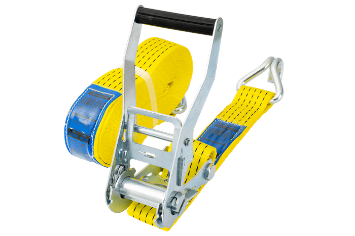 Set of four UNITRAILER 8m/50mm/5t yellow transport belts with tensioner
