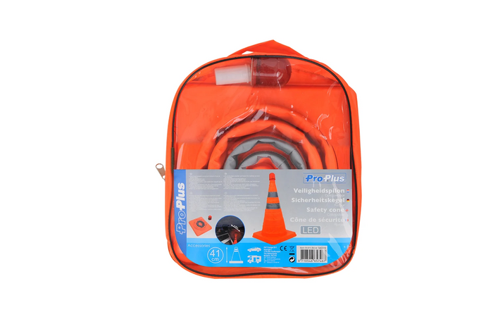ProPlus 540319 LED Traffic Cone, Foldable Warning Cone, 41cm