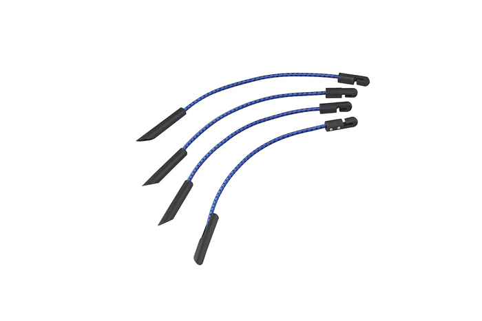 Set of four ProPlus 342180 tarpaulin clips, flexible multi-functional cords, 280mm