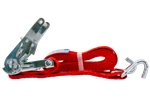 Set of four UNITRAILER 4m/35mm/2t red transport belts with tensioner