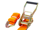 Set of four UNITRAILER 2m/50mm/5t orange transport belts with tensioner