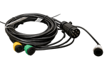 OUTLET MANTES electrical installation trailer harness 4.7 m 7 PIN plug bayonets 2x 5 PIN + 2x 2 PIN