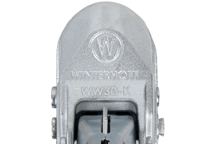 WINTERHOFF WW 30-K+Z ball hitch for a 3000kg trailer with a 35-51mm pipe drawbar, cast iron
